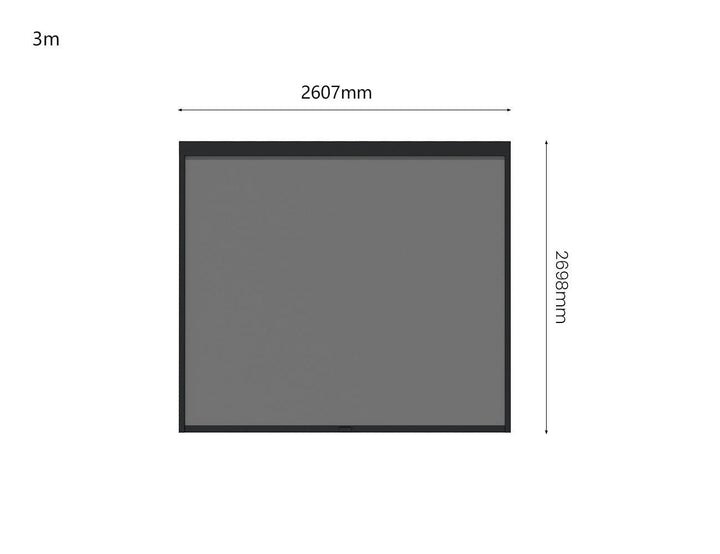 Retractable Shade Manual Blind For Tasman Wall Mounted Pergola