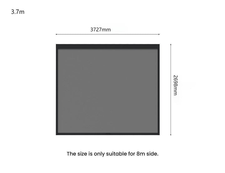 Motorised Blind For Tasman Wall Mounted Pergola