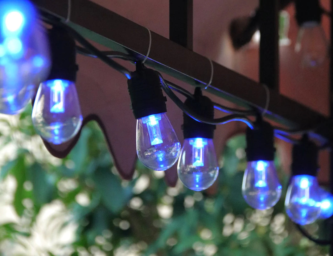 Outdoor LED Festoon String Lights - 10m Multi-Colour
