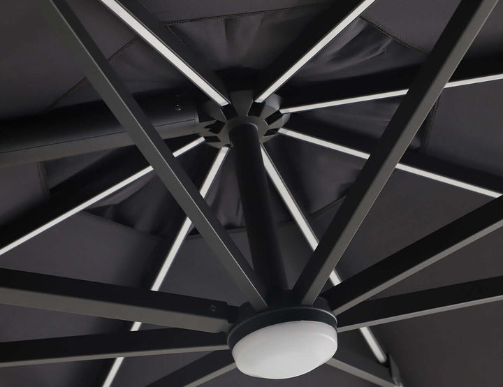 Alabaster 3m Round Cantilever Umbrella Colour: Drak Grey