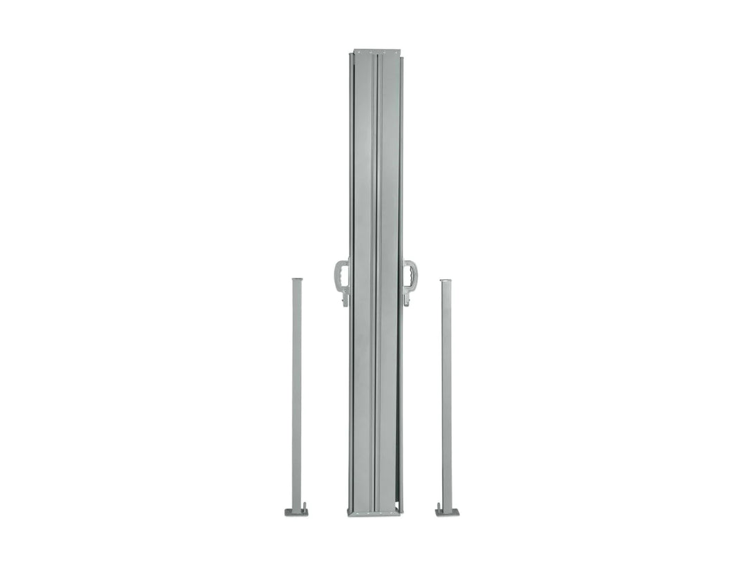 Retractable Double Side Awning, Free-standing Design 1.8m x 6m Color: Grey