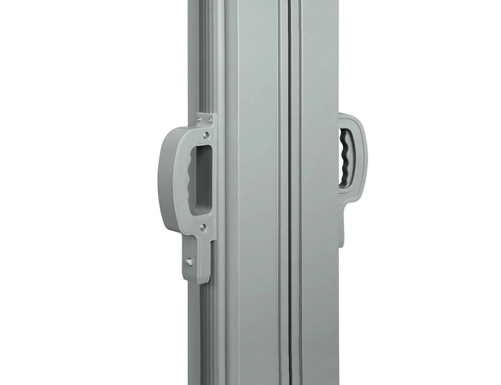 Retractable Double Side Awning, Free-standing Design 1.8m x 6m Color: Grey