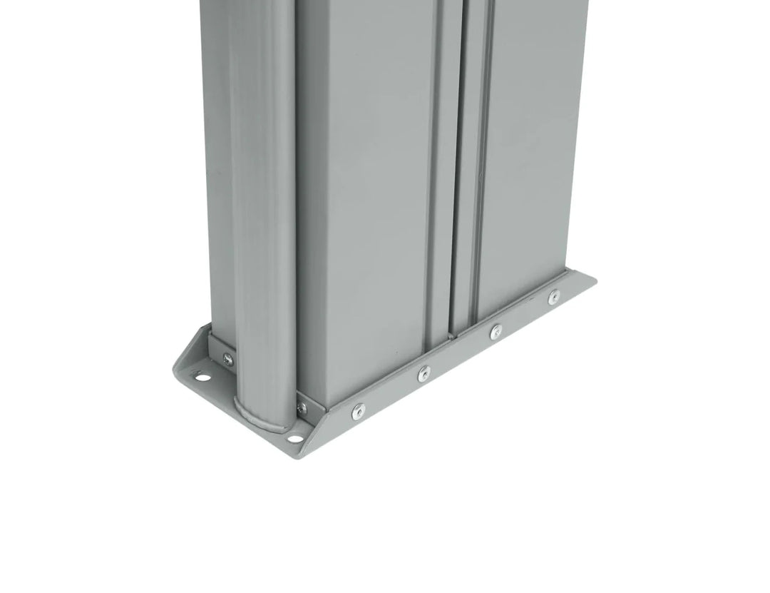 Retractable Double Side Awning, Free-standing Design 1.8m x 6m Color: Grey