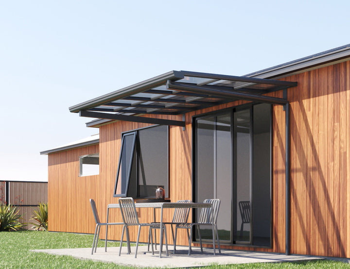 City Window / Door Awning Canopy Collection Size: 2 x 1.5m Frame Colour: Grey
