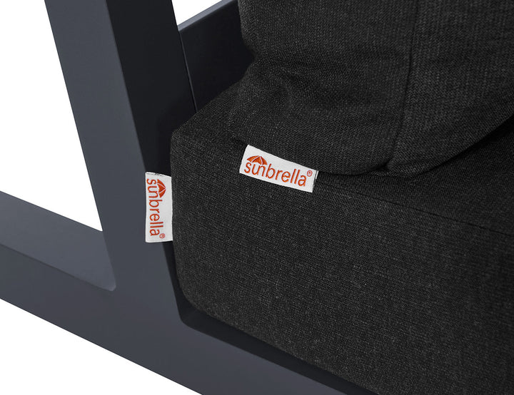 Viana 2.0 Aluminium 2.5 Seater Outdoor Sofa Colour: Charcoal Grey