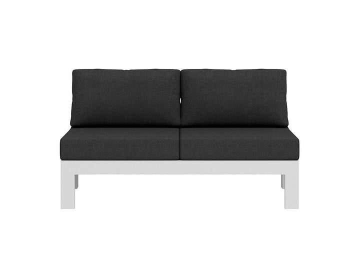 Sandpiper 2.0 Outdoor Armless Loveseat Colour: White size: 150 x 84 x 66cm