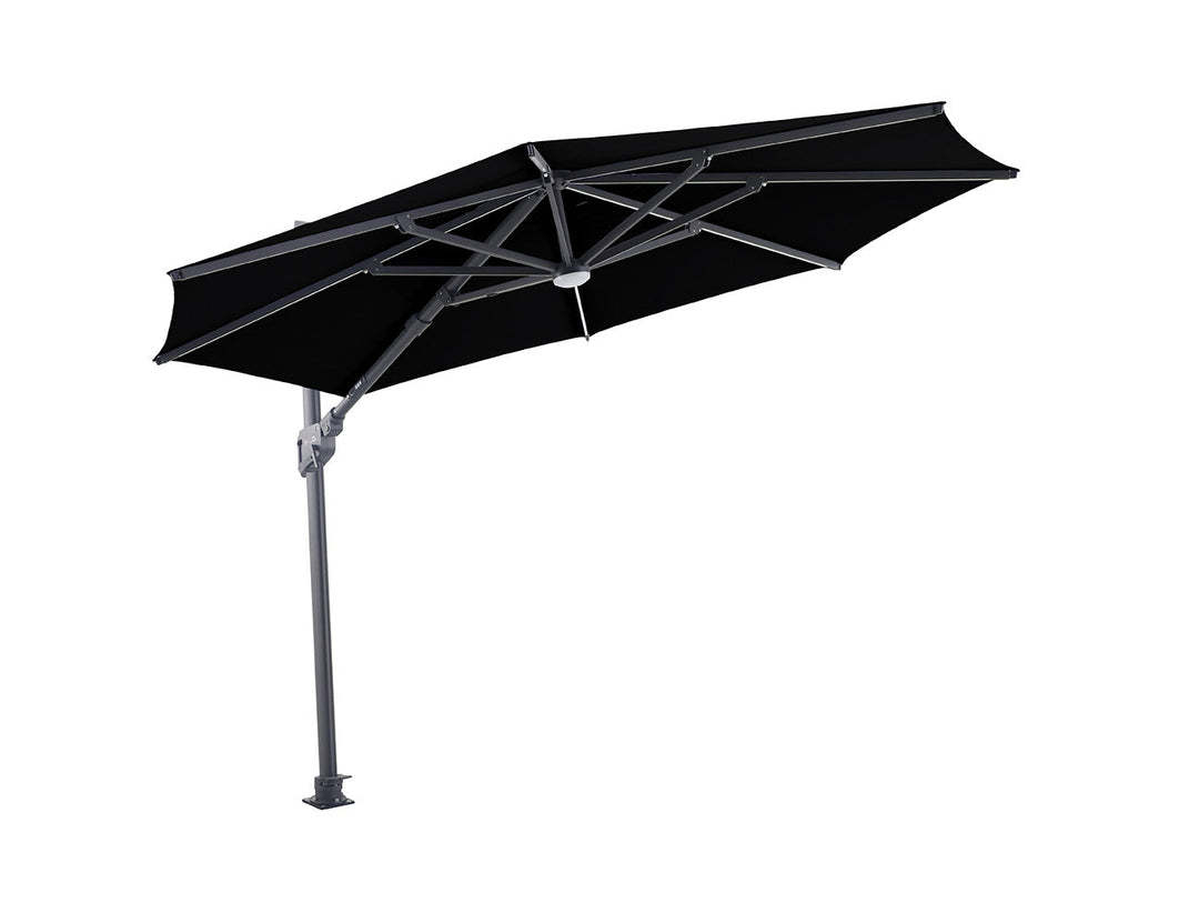 Agave 3m Round Cantilever Umbrella Colour: Black