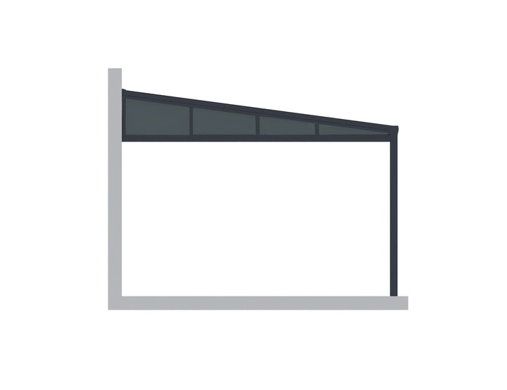 Coastal Patio Cover Quarter Window Size: 3m Colour: Charcoal