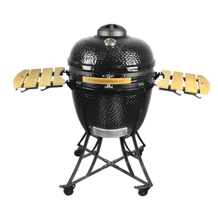 24" Kamado Ceramic Charcoal Grill With Bonus Accessory Pack Color: Black