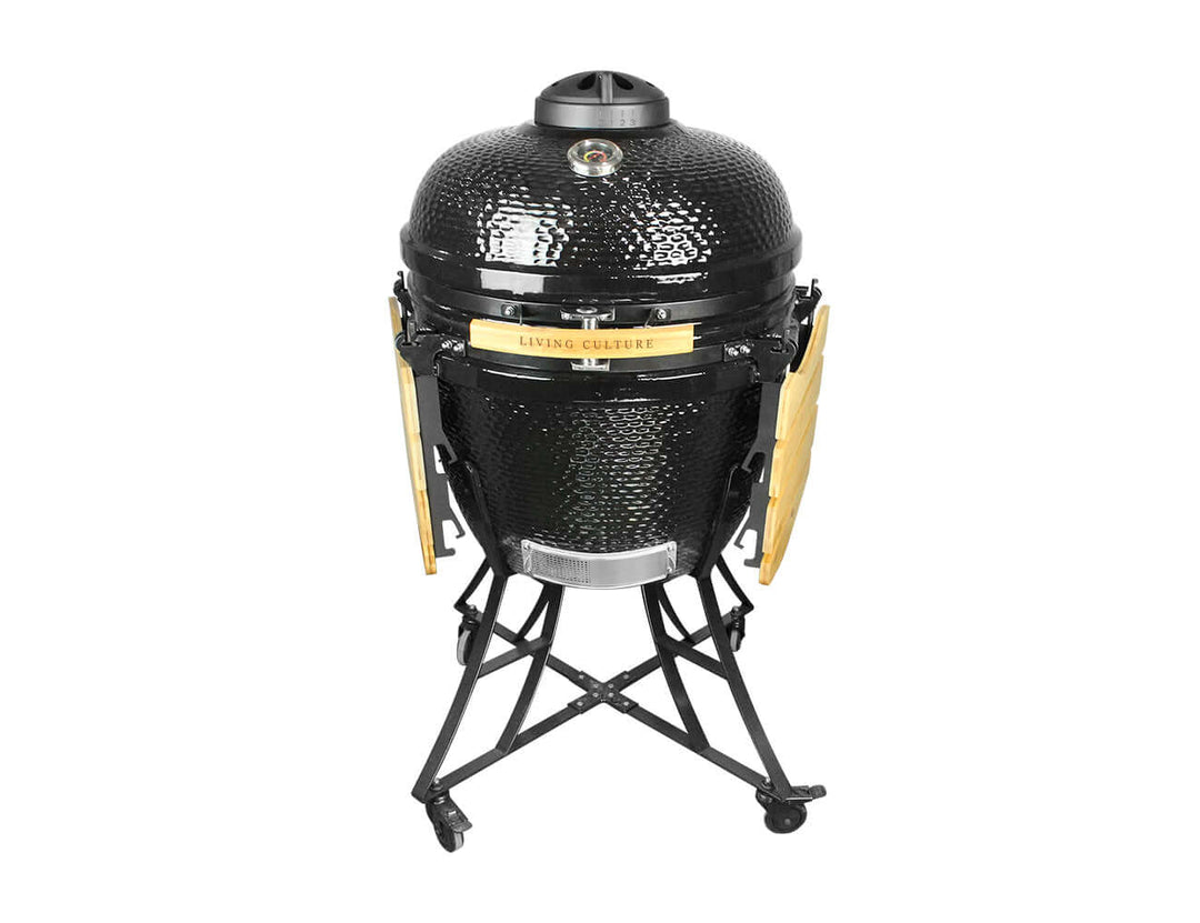 24" Kamado Ceramic Charcoal Grill With Bonus Accessory Pack Color: Black