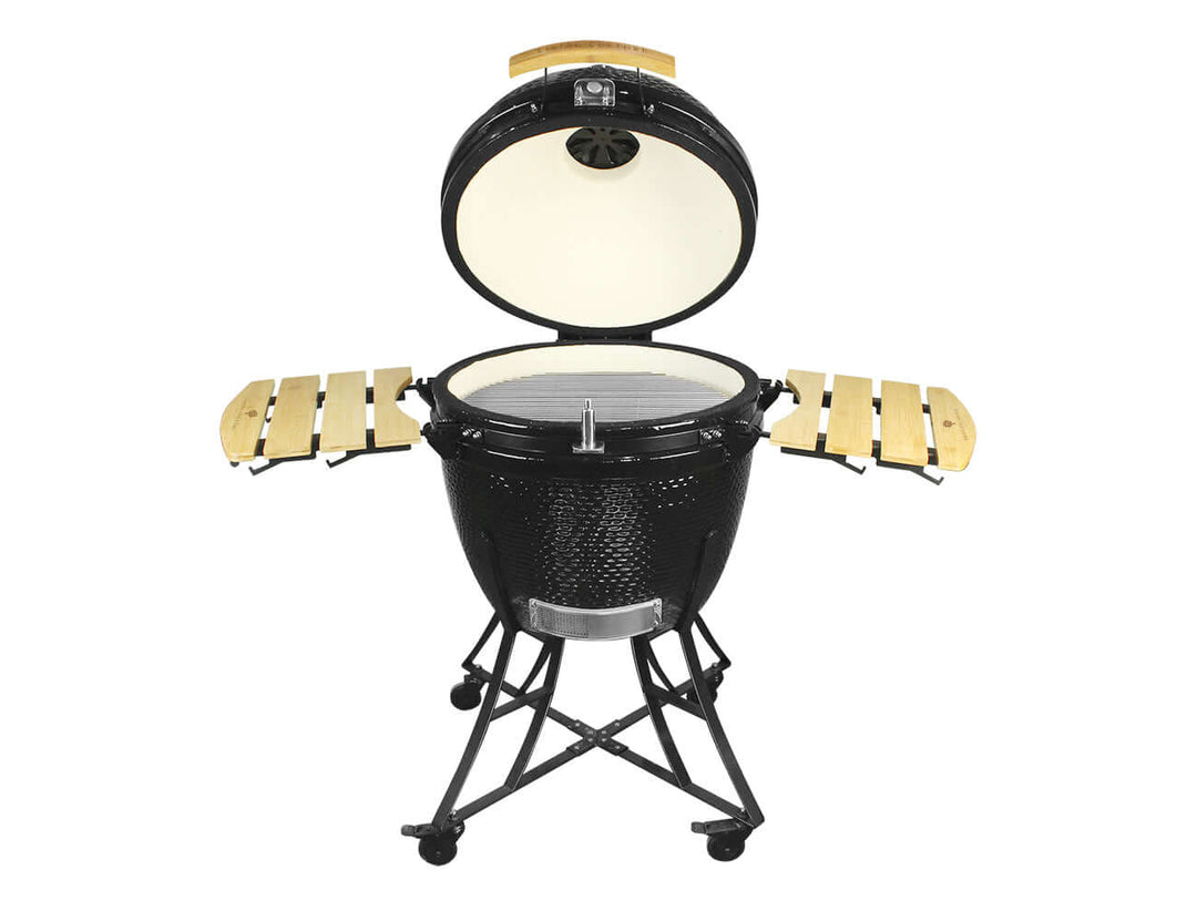 24" Kamado Ceramic Charcoal Grill With Bonus Accessory Pack Color: Black
