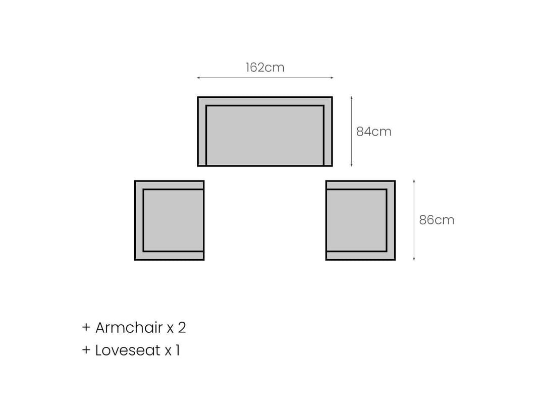 Sandpiper 2.0 Outdoor Armless Loveseat Colour: Grey size: 150 x 84 x 66cm