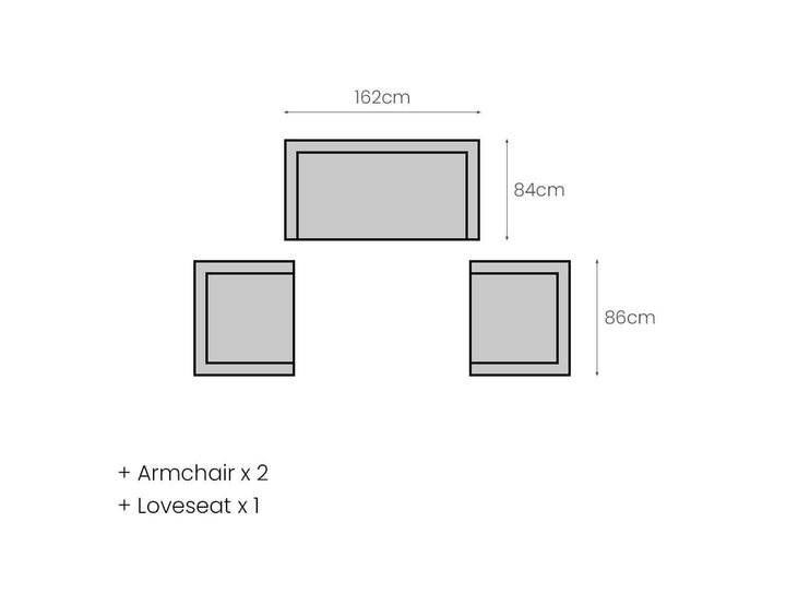Sandpiper 2.0 Outdoor Armless Loveseat Colour: Grey size: 150 x 84 x 66cm