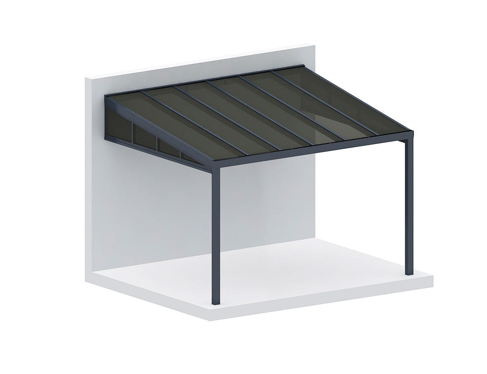 Coastal Patio Cover Quarter Window Size: 3m Colour: Charcoal