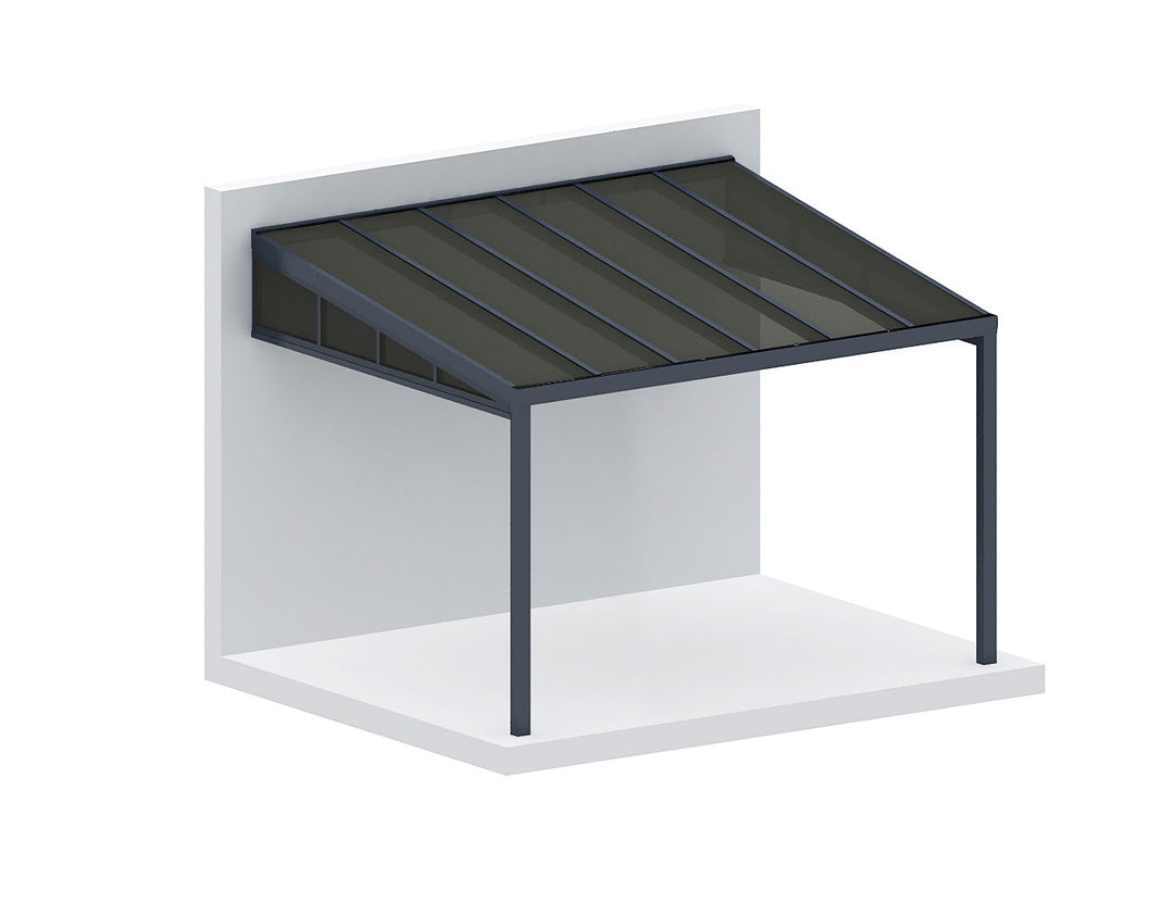 Coastal Patio Cover Quarter Window Size: 3m Colour: Charcoal