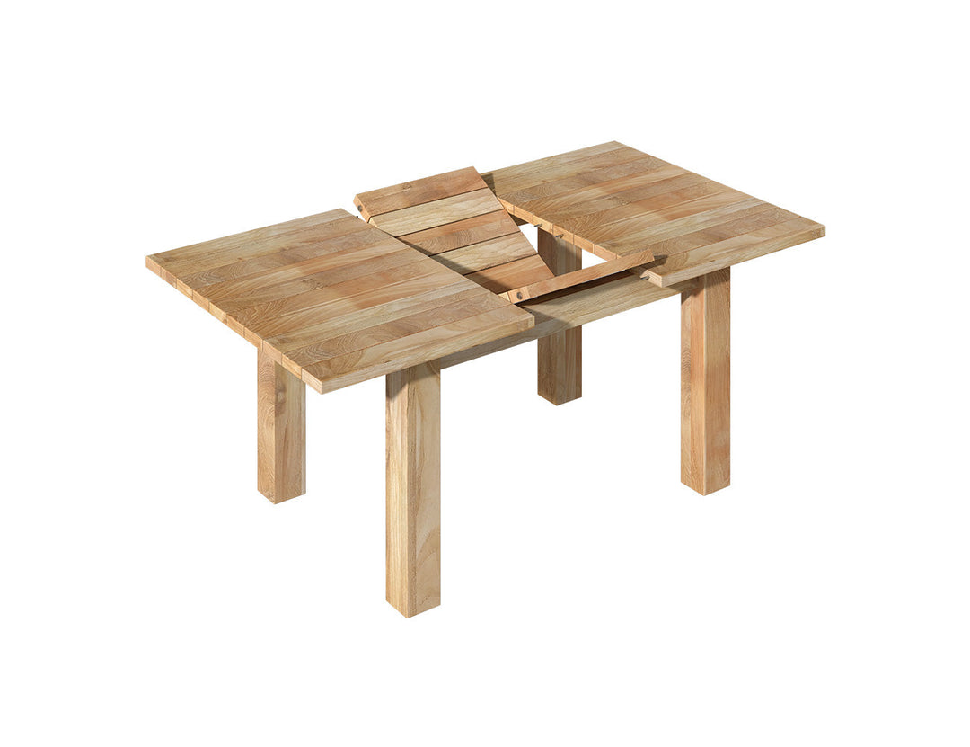 Stretch Outdoor Teak Dining Extension Table 120-160 X 100cm