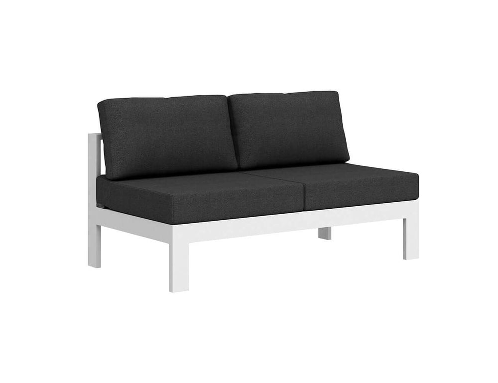 Sandpiper 2.0 Outdoor Armless Loveseat Colour: White size: 150 x 84 x 66cm