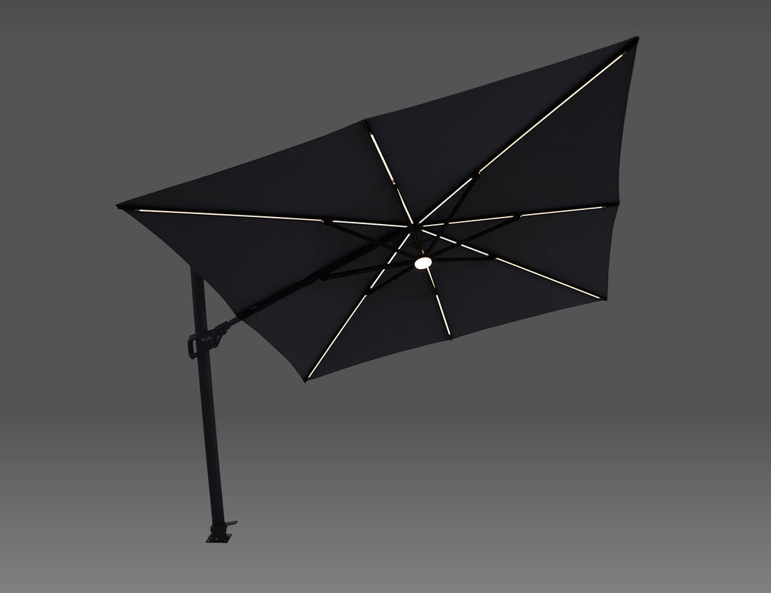 Agave 3m Square Cantilever Umbrella Colour: Black