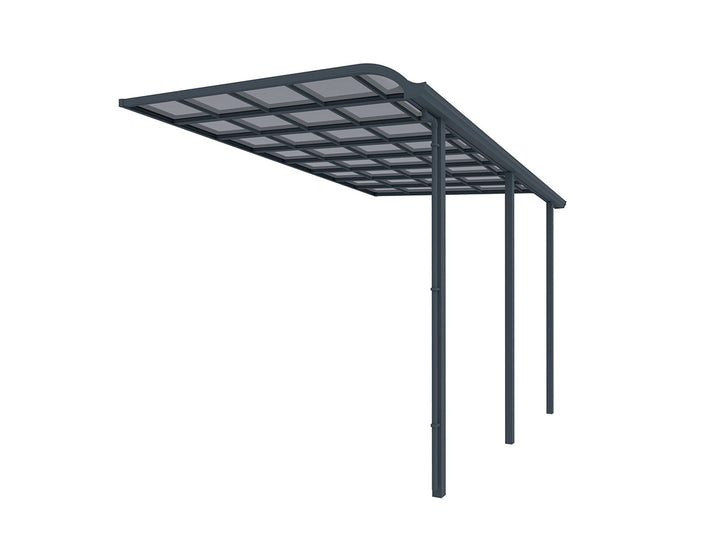 Country Wall Mounted Patio Cover Collection Size: 5 x 4m Colour: Grey / Light Grey