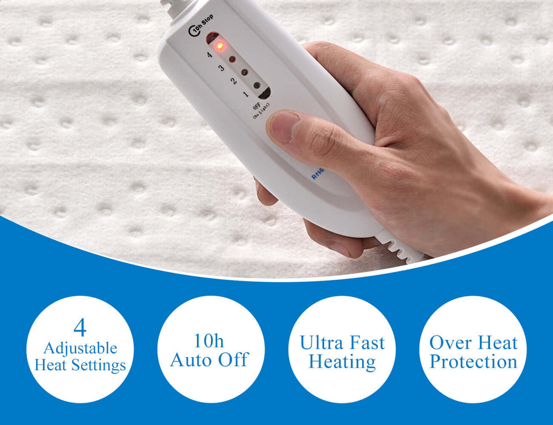 RHEIN HOME Fitted Electric Blanket Size: Single - 193×91cm, CS19103, CS19104, CS19105, CS19106, CS19107