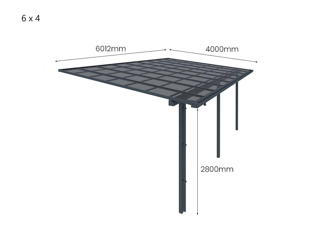 Urban Premier Patio Cover Size: 4 x 4m Colour: Grey / Light Grey