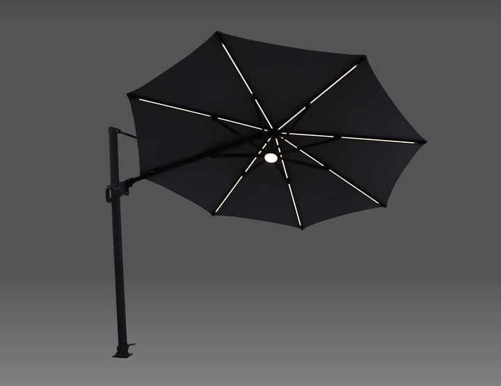 Agave 3m Round Cantilever Umbrella Colour: Black