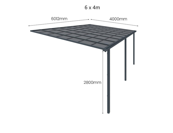 Urban Wall Mounted Patio Cover Collection Size: 3 x 3m Colour: Grey / Light Grey