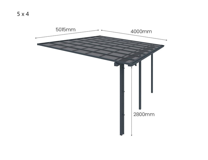 Urban Premier Patio Cover Size: 4 x 4m Colour: Grey / Light Grey