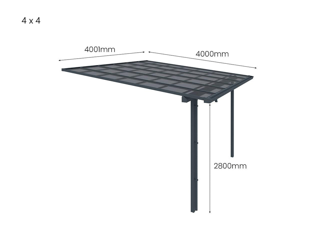 Urban Premier Patio Cover Size: 4 x 4m Colour: Grey / Light Grey
