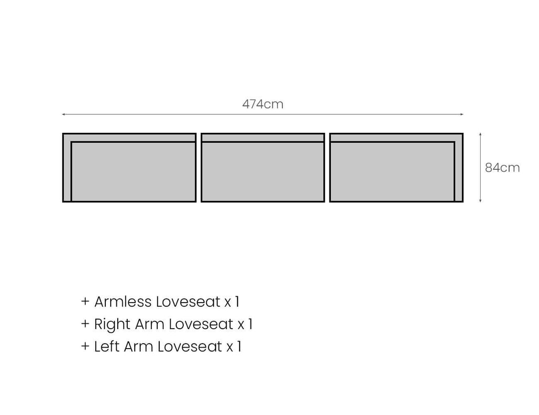 Sandpiper 2.0 Outdoor Armless Loveseat Colour: Grey size: 150 x 84 x 66cm