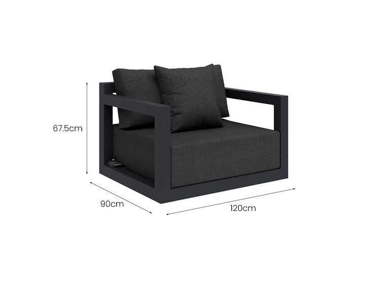 Ibis 2.0 Outdoor ArmChair Color: Grey