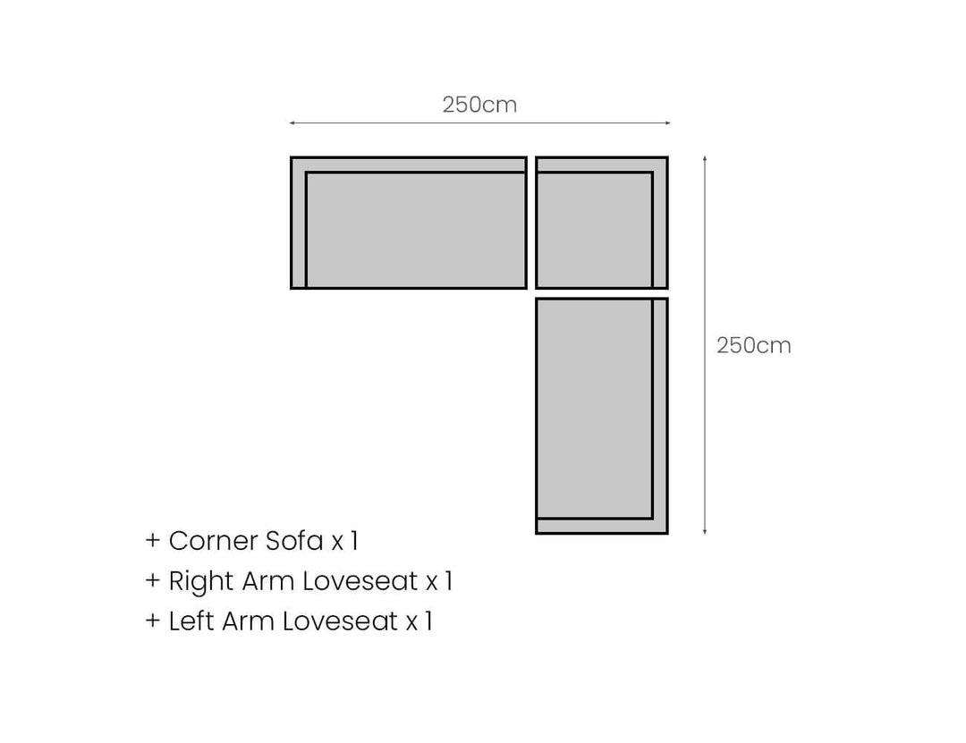 Ibis 2.0 Oversized Outdoor Corner Sofa Color: Grey