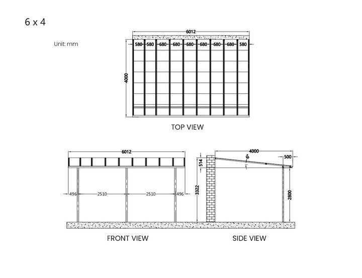 Urban Premier Patio Cover Size: 4 x 4m Colour: Grey / Light Grey