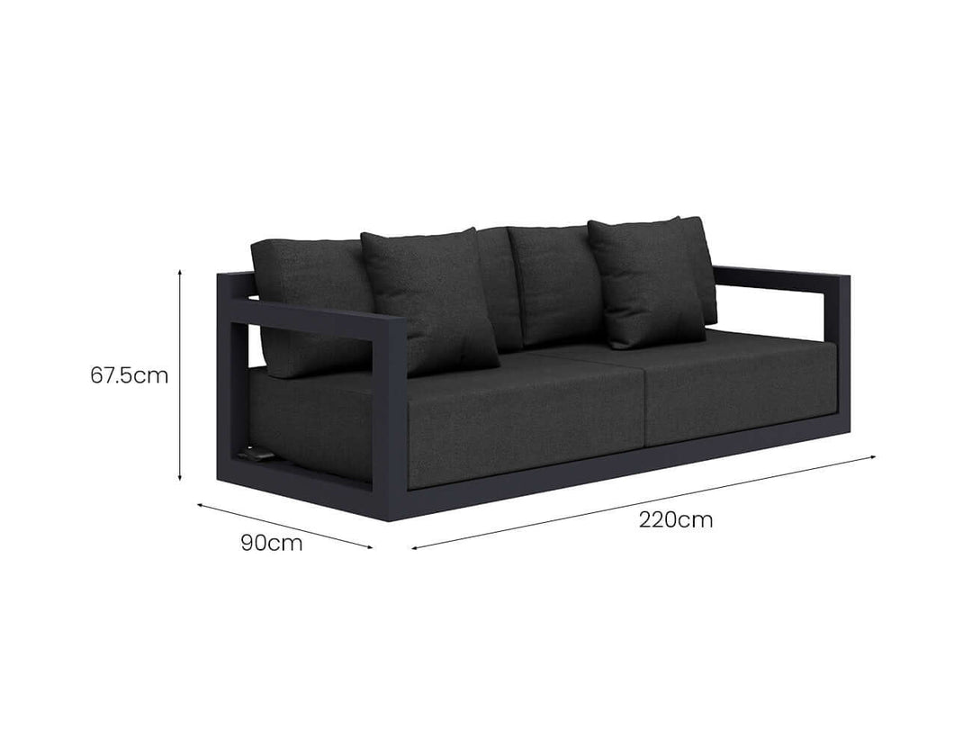 Ibis 2.0 Outdoor 3 Seater Sofa Color: Grey