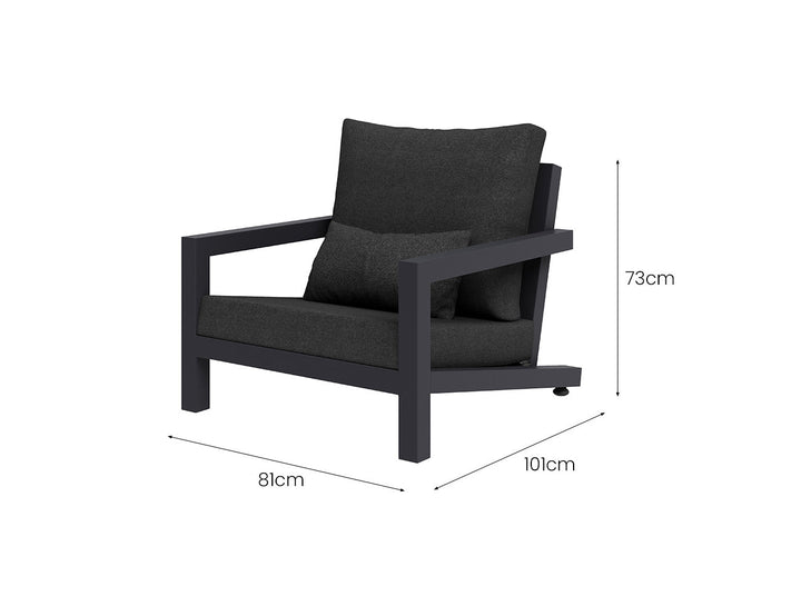 Viana 2.0 Aluminium Outdoor Armchair Colour: Charcoal Grey