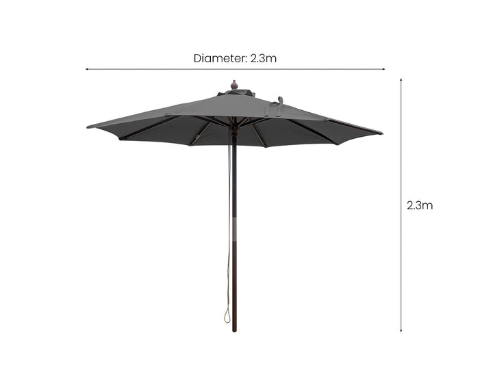 Amazon 2.3m Round Market Umbrella Color: Dark Grey
