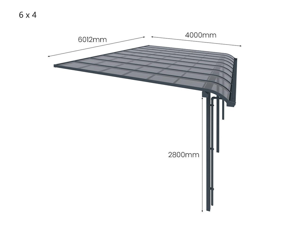 Country Premier Patio Cover Size: 4 x 4m Colour: Grey / Light Grey