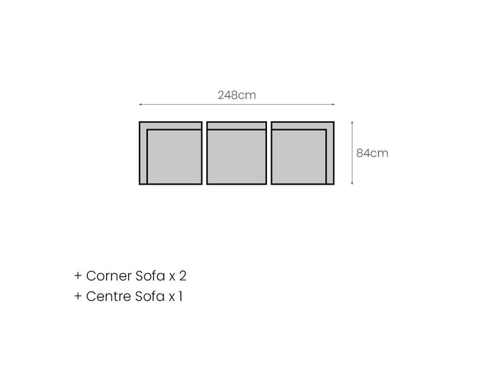 Sandpiper 2.0 Outdoor Armless Loveseat Colour: Grey size: 150 x 84 x 66cm