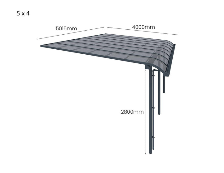 Country Premier Patio Cover Size: 4 x 4m Colour: Grey / Light Grey