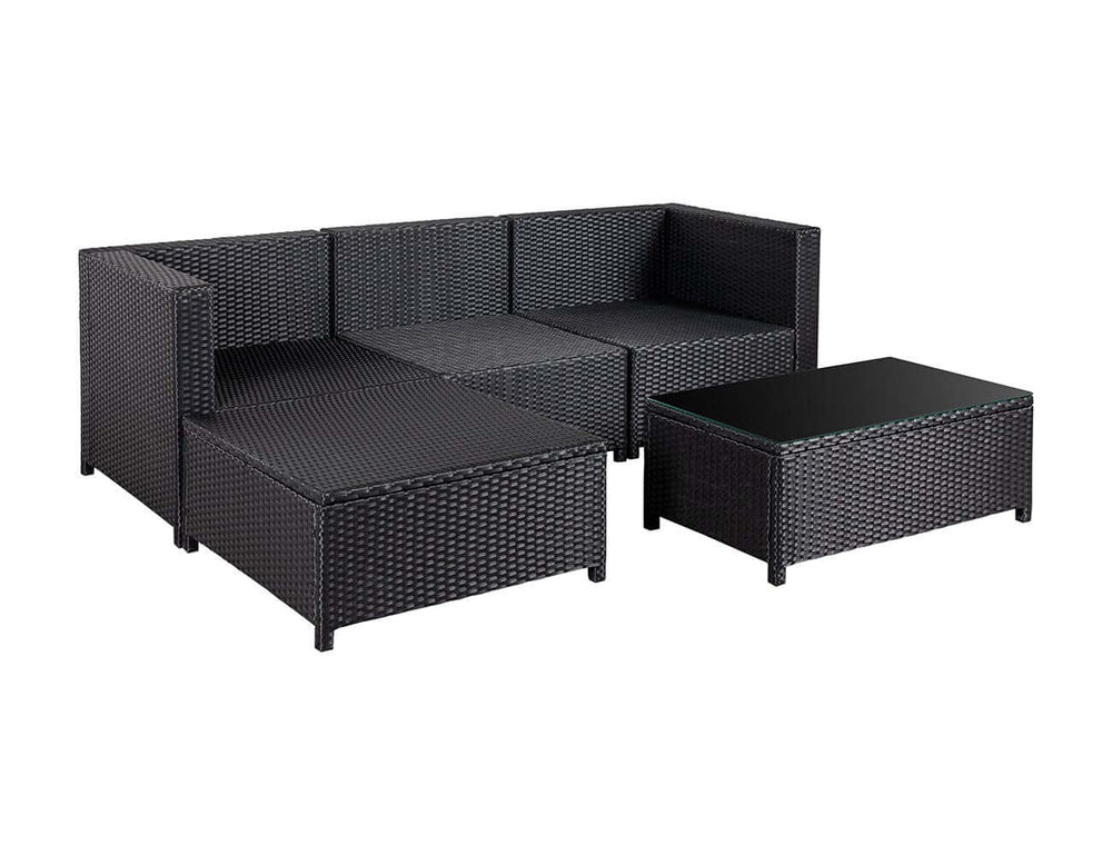 5pc Outdoor PE Rattan Corner Sofa Set