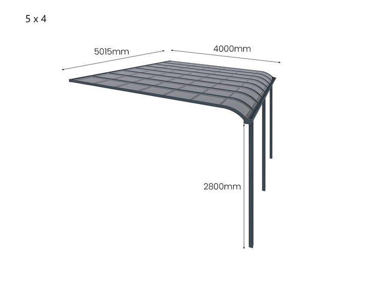 Country Wall Mounted Patio Cover Collection Size: 3 x 3m Colour: White - Light Grey