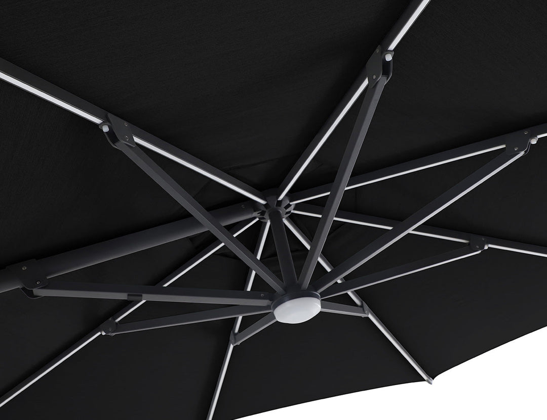 Agave 3m Round Cantilever Umbrella Colour: Black