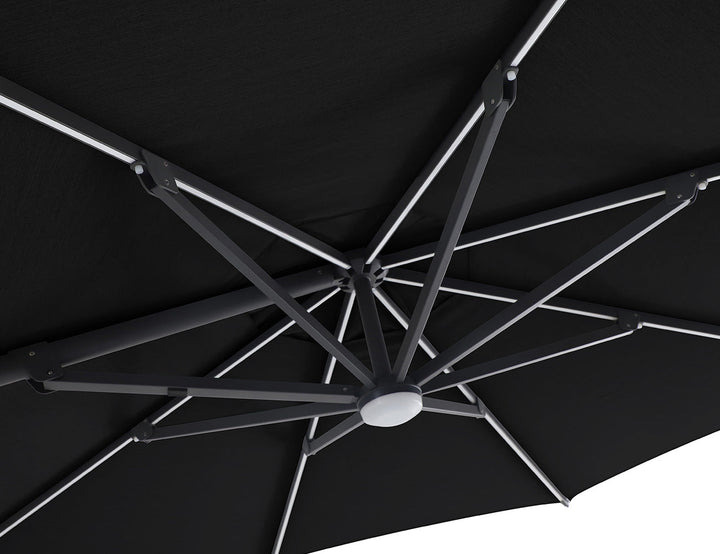 Agave 3m Round Cantilever Umbrella Colour: Black