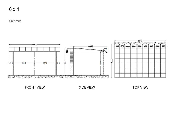 Country Premier Patio Cover Size: 4 x 4m Colour: Grey / Light Grey
