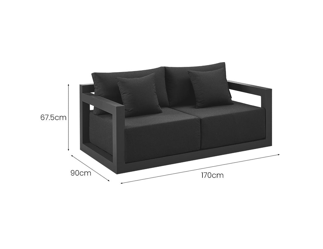 Ibis 2.0 Oversized Outdoor Loveseat Colour: Grey