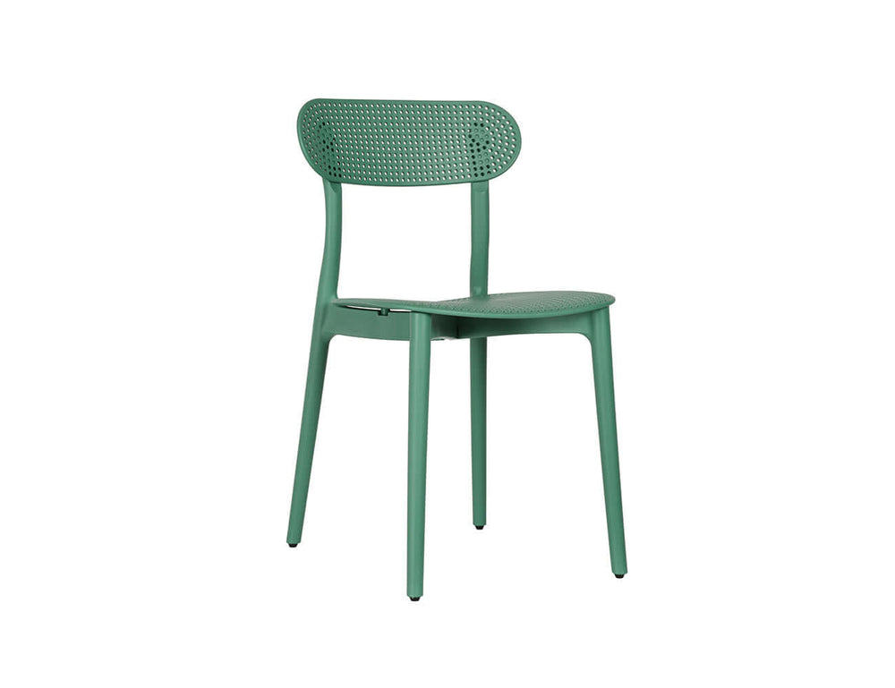 Abby Outdoor Patio Dining Chair Colour: Green