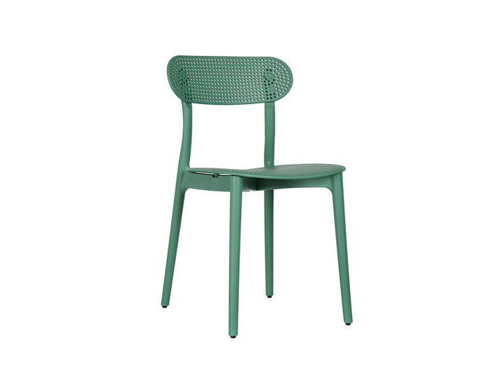 Abby Outdoor Patio Dining Chair Colour: Green
