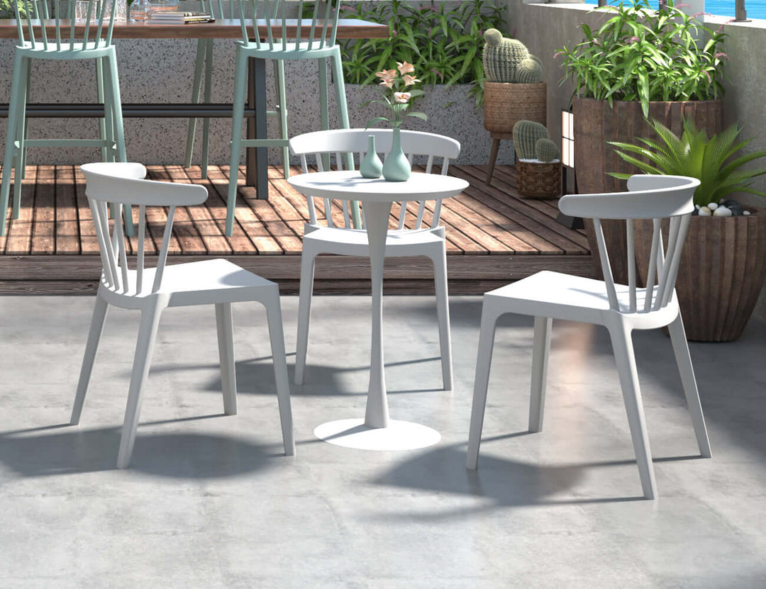 Amie Outdoor Patio Dining Chair Colour: Black