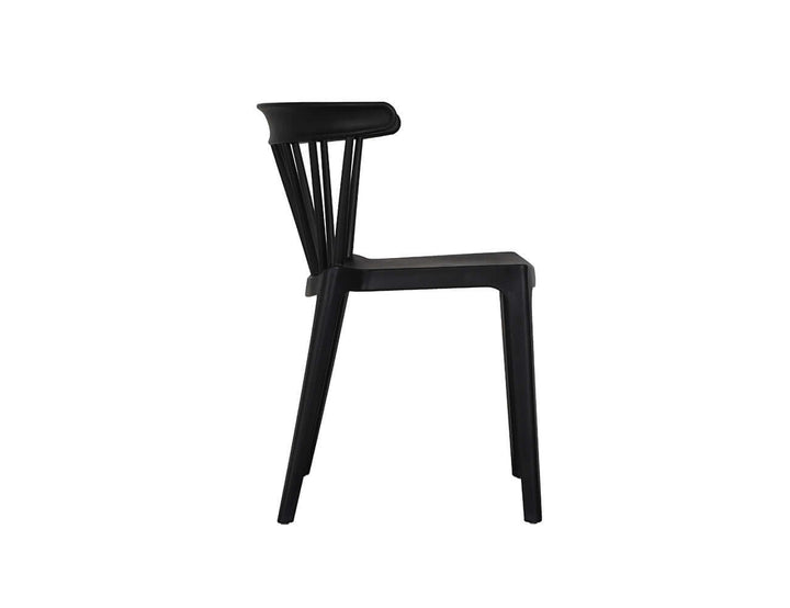 Amie Outdoor Patio Dining Chair Colour: Black