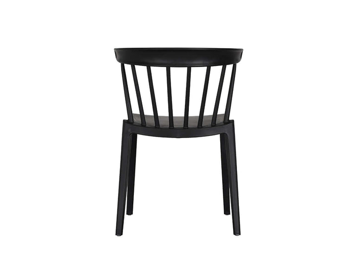 Amie Outdoor Patio Dining Chair Colour: Black